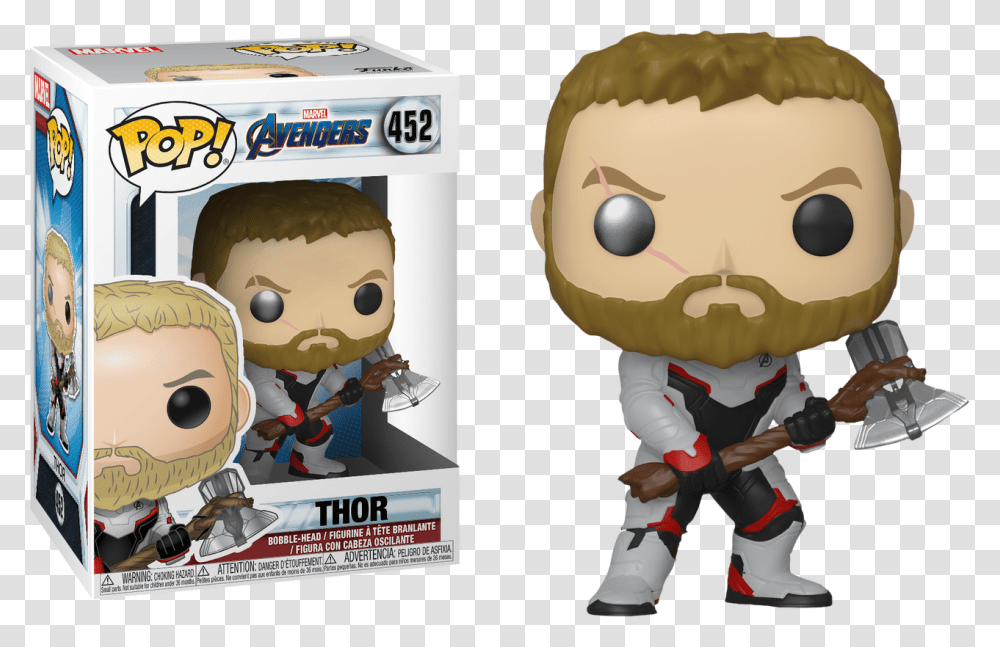 Thor In Team Suit Pop Vinyl Figure Funko Pop De Avengers Endgame, Person, Toy, Figurine Transparent Png