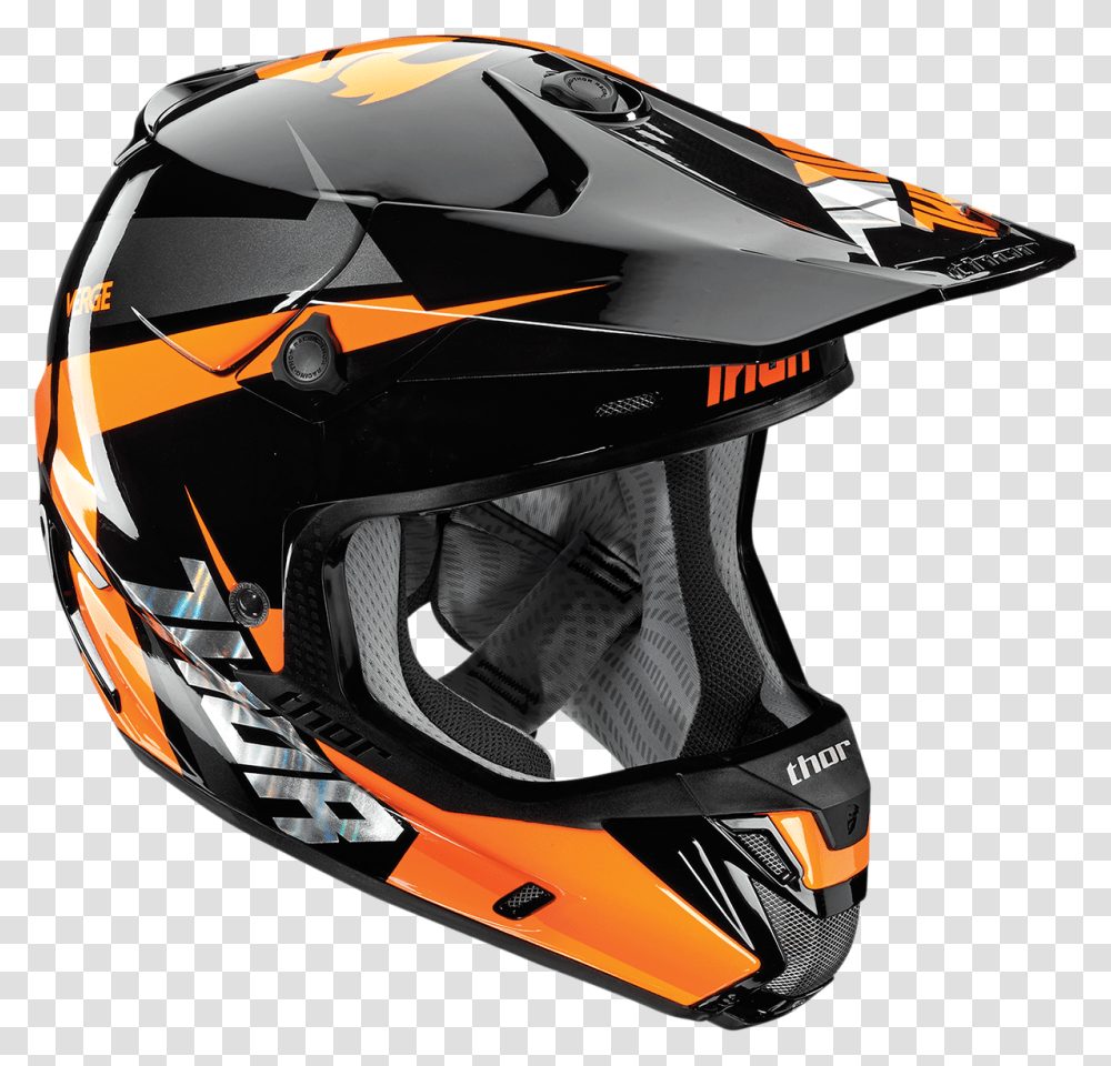 Thor Mx Verge Motocross Helmet Rebound Black Flo Orange Verge Thor Helmet, Apparel, Crash Helmet Transparent Png