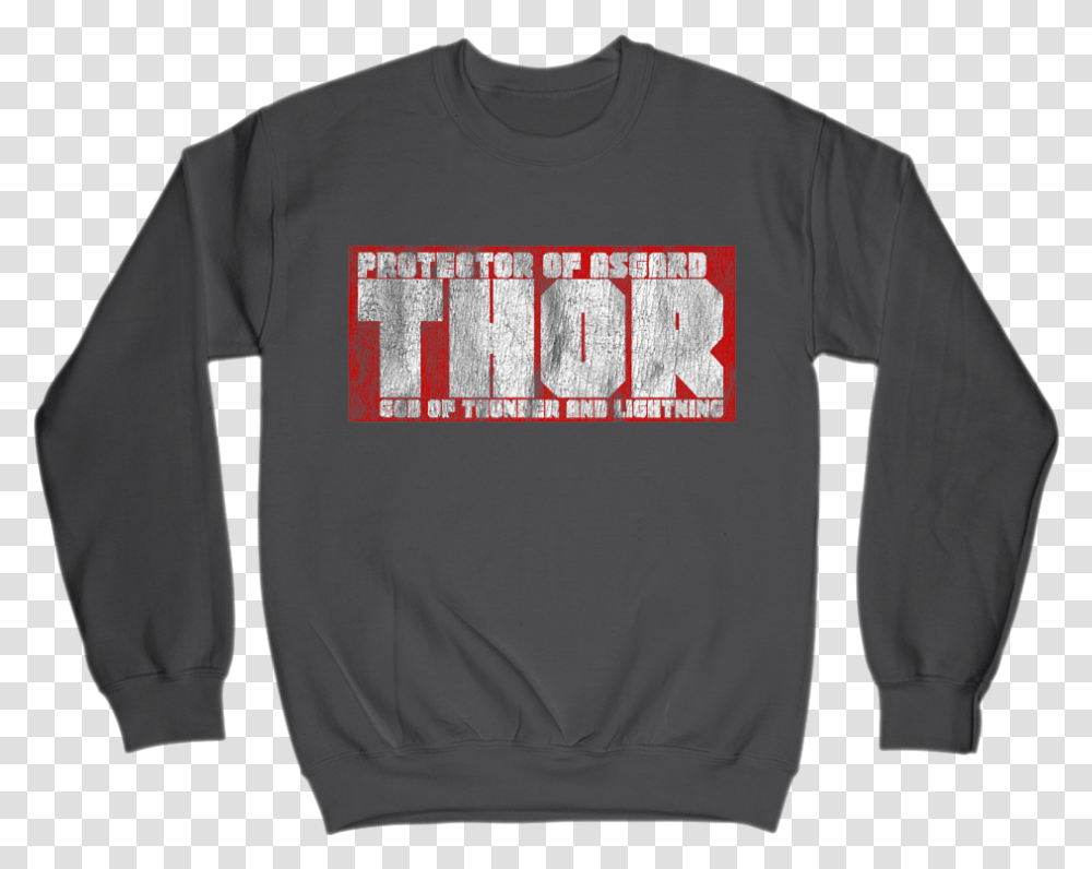 Thor Protector Of Asgard God Of Thunder And Lightning Long Sleeved T Shirt, Apparel, Sweatshirt, Sweater Transparent Png