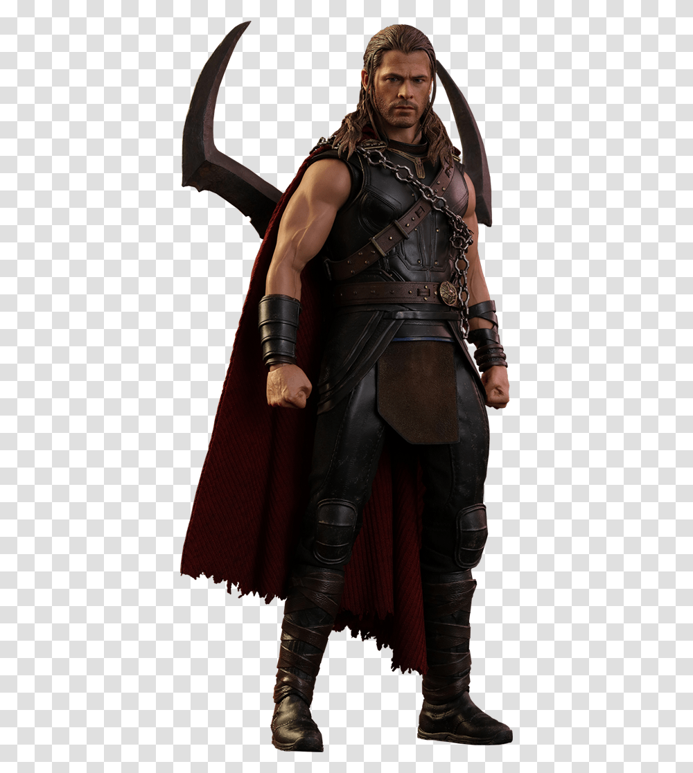 Thor Ragnarok Roadworn Thor Scale Action Figure, Person, Costume, Weapon Transparent Png