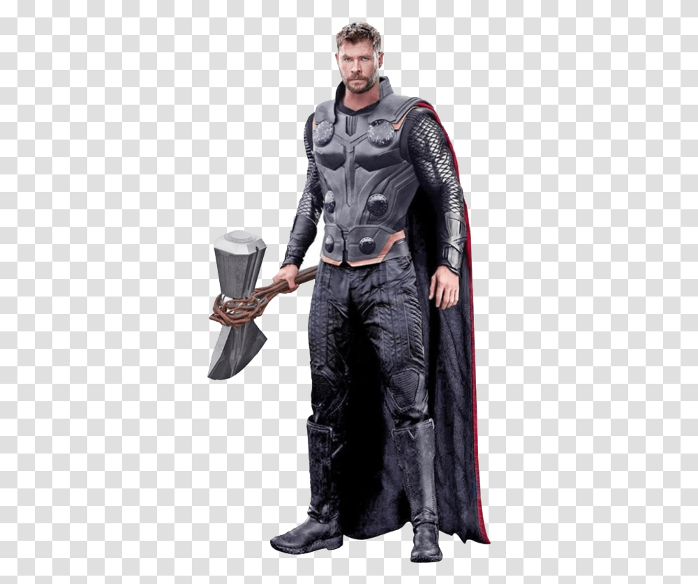 Thor Then And Now, Person, Costume, Coat Transparent Png