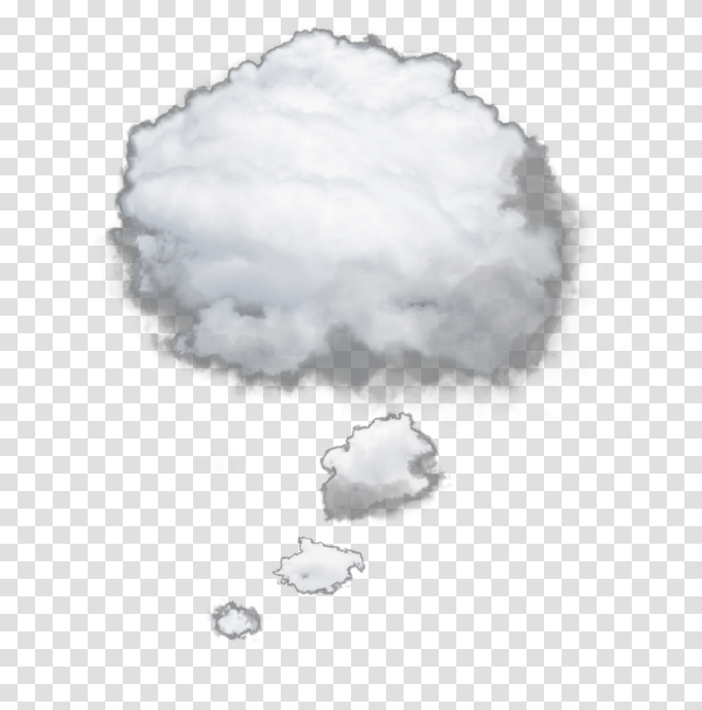 Thought Bubble Cloud Sketch, Nature, Outdoors, Cumulus, Weather Transparent Png