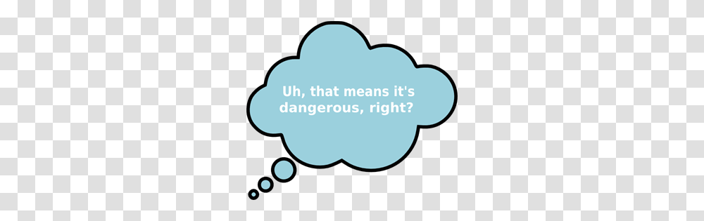 Thought Bubble With Dangerous In It Clip Art For Web, Baseball Cap, Hat, Apparel Transparent Png
