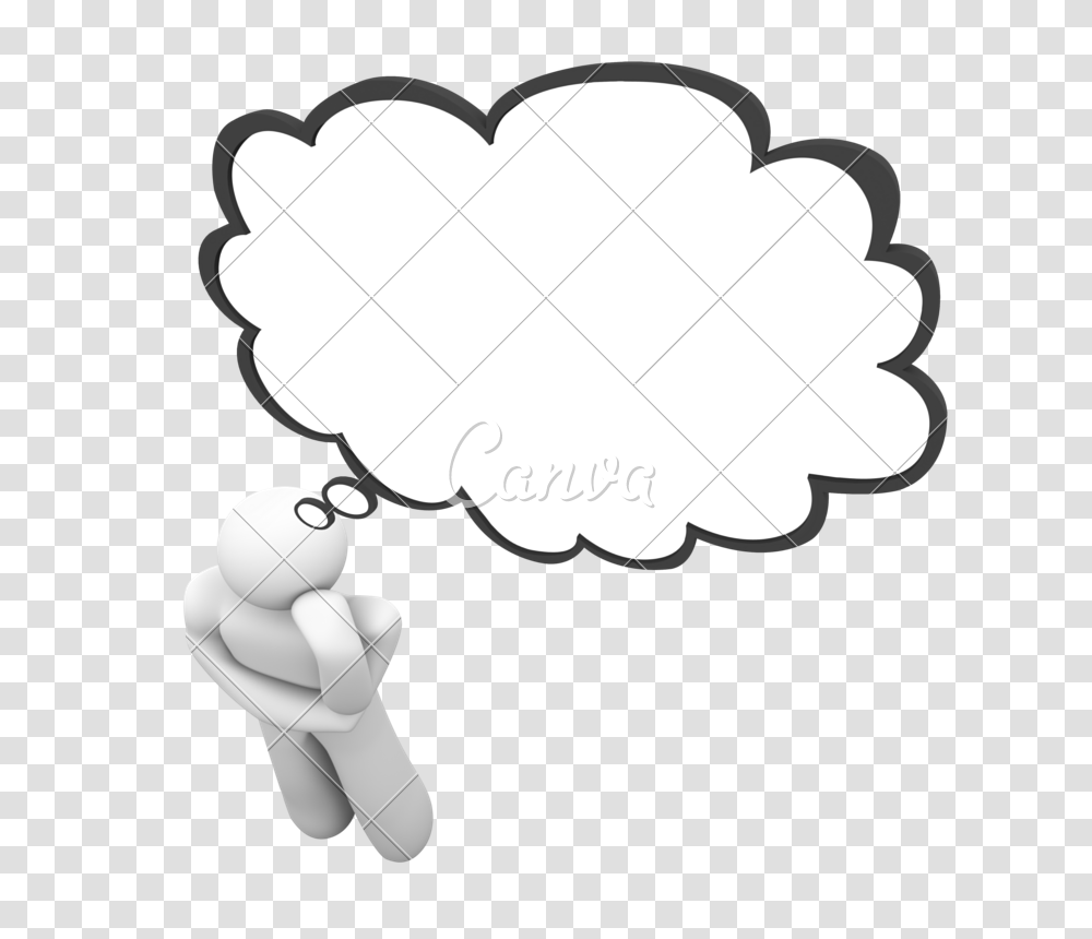 Thought Cloud Thinker Blank Copy Space Thinking Person, Outdoors, Nature, Hand, Snow Transparent Png