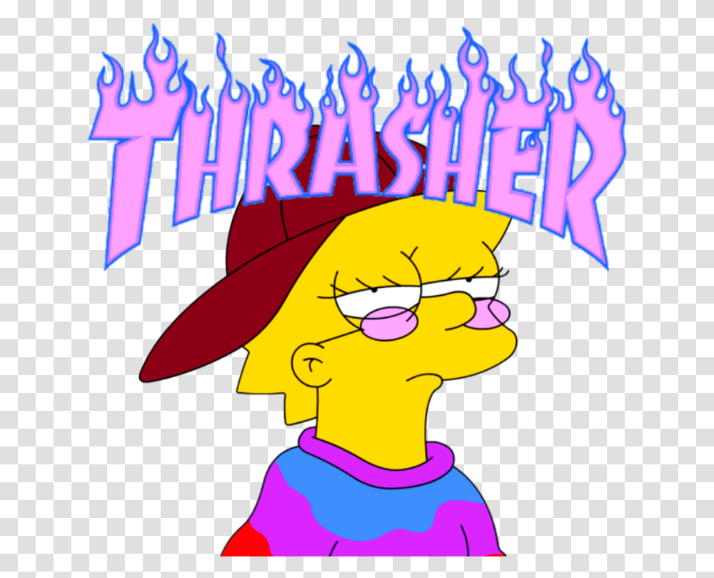 Thrasher 90s And Lisa Simpson Image Cool Lisa Simpson, Advertisement Transparent Png
