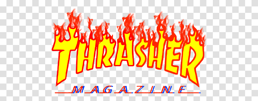 Thrasher Flame Greeting Card Cool Thrasher, Text, Poster, Advertisement, Alphabet Transparent Png