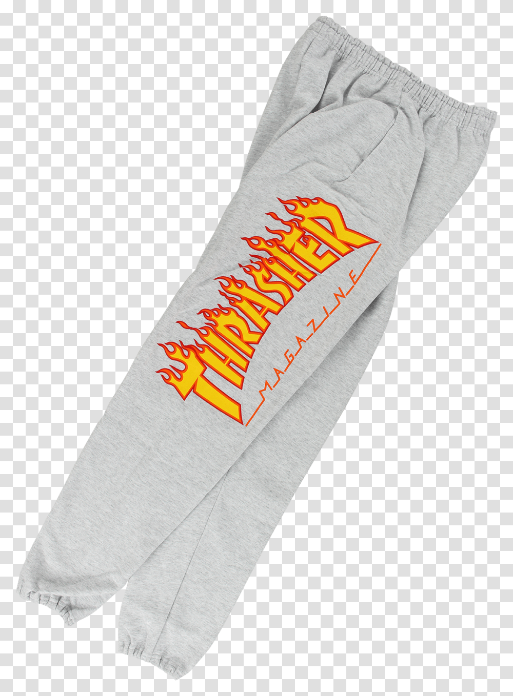 Thrasher Flame Sweatpants Grey Sock, Sleeve, Shoe, Footwear Transparent Png