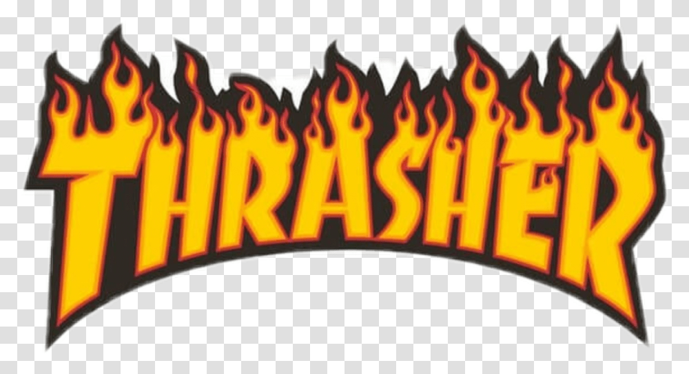 Thrasher Flames Fire Trend Cute High Resolution Thrasher Logo, Word, Trademark Transparent Png