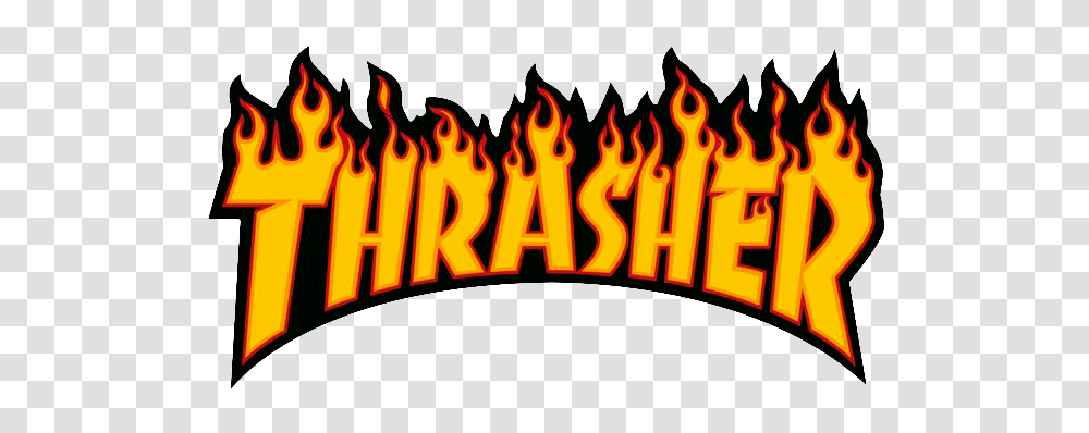 Thrasher Logo Image, Fire, Flame Transparent Png