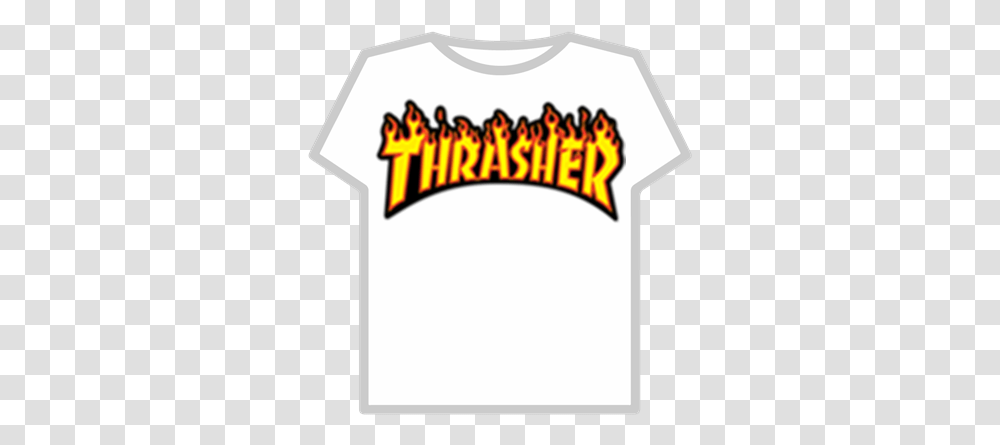 Thrasher Logo Thrasher T Shirt Roblox, Clothing, T-Shirt, Text, Word Transparent Png