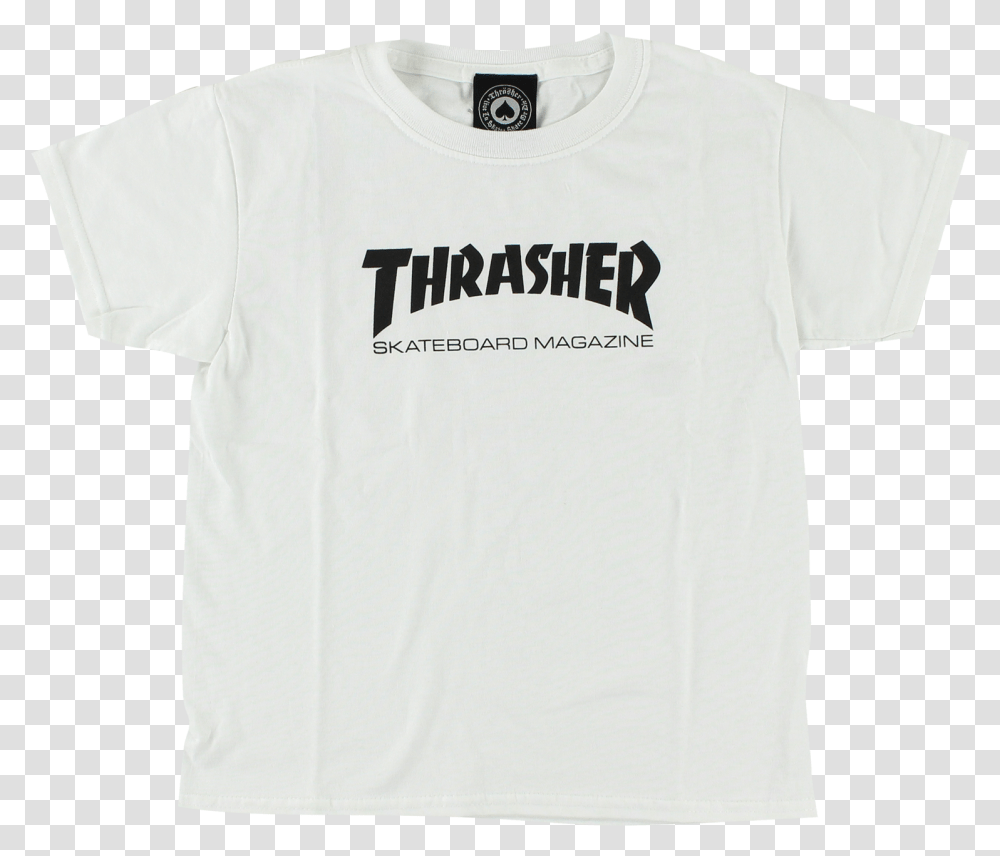 Thrasher Mag Logo White Youth Tee Thrasher Magazine, Clothing, Apparel, T-Shirt Transparent Png
