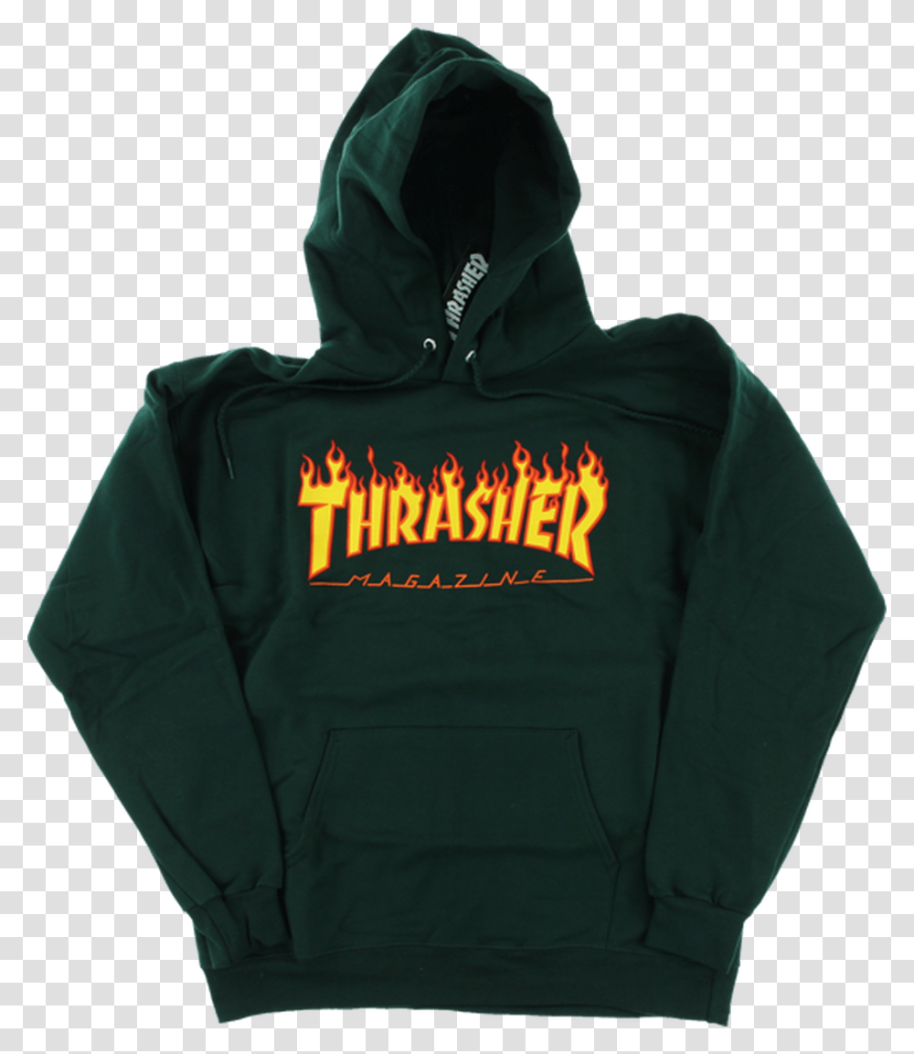 Thrasher Magazine Flame Logo Pullover Sweatshirt Thrasher Magazine, Apparel, Hoodie, Sweater Transparent Png