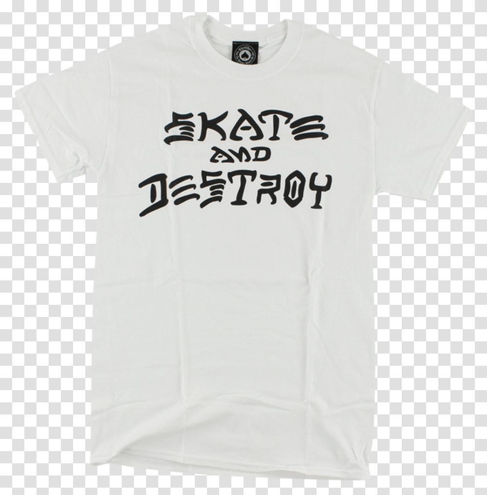 Thrasher Skate And Destroy T Shirt Jessii Vee Symbol, Apparel, T-Shirt Transparent Png