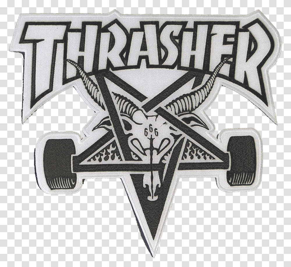 Thrasher Skategoat Thrasher, Symbol, Cross, Logo, Trademark Transparent Png
