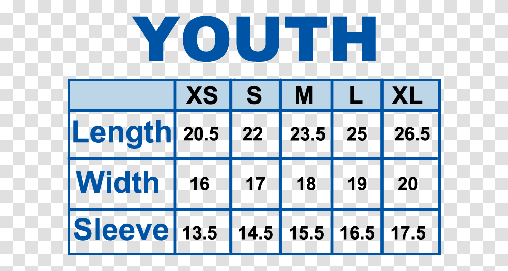 Thrasher Youth Size Chart, Number, Word Transparent Png