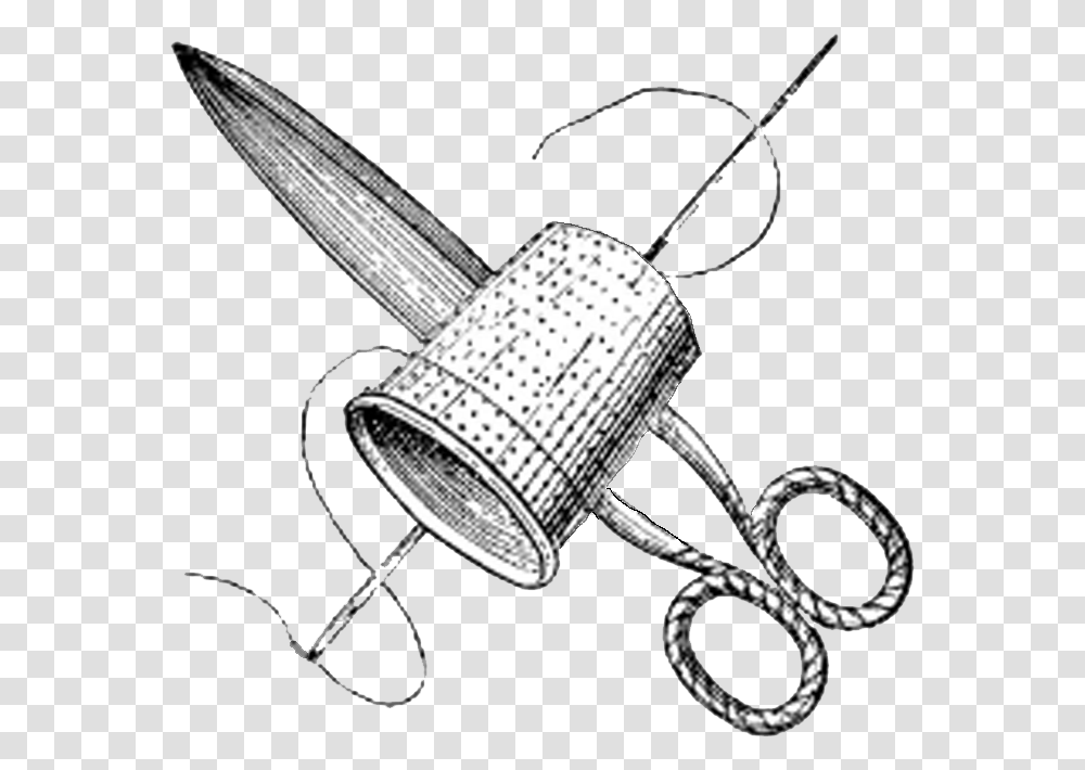 Thread Drawing Sewing Needle For Free Download Sewing Clip Art, Tin, Can, Watering Can, Mixer Transparent Png