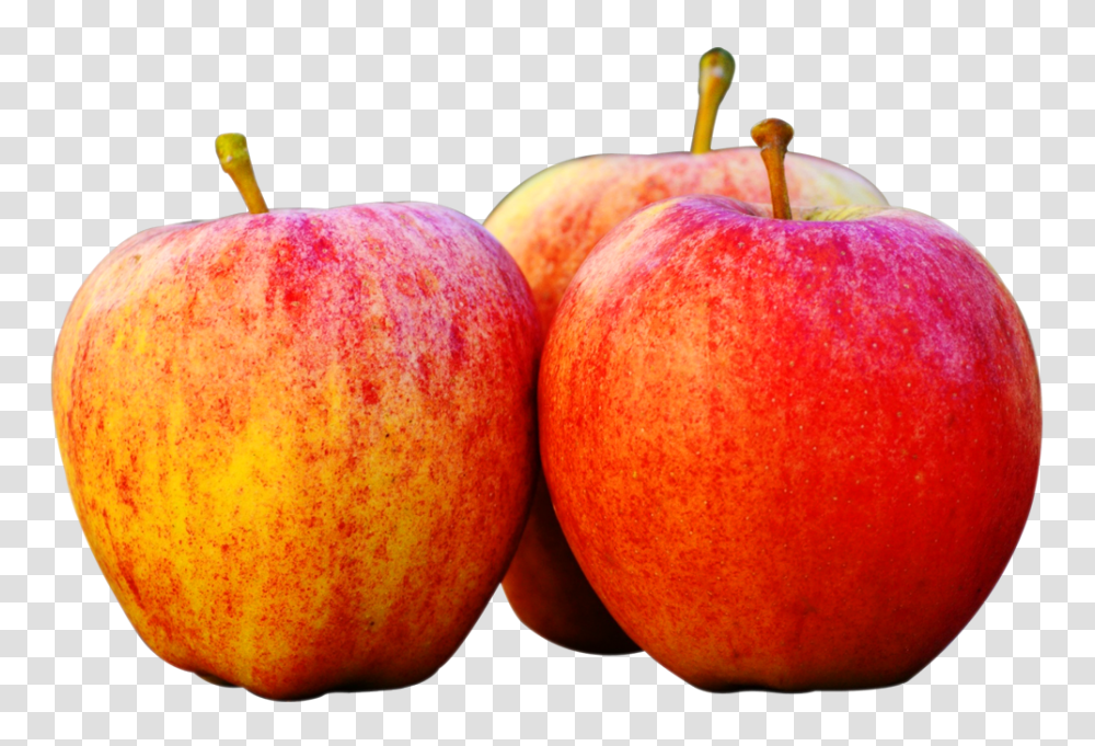 Three Apples Image, Fruit, Plant, Food, Vegetable Transparent Png