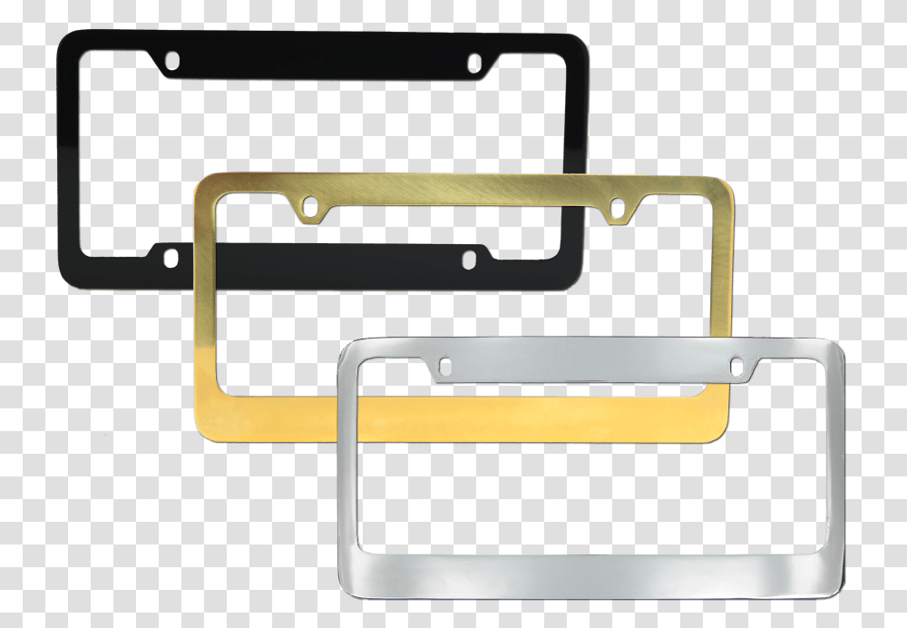 Three Brass Frames Black Gold And Chrome Parallel, Tool, Handsaw, Hacksaw, Electronics Transparent Png