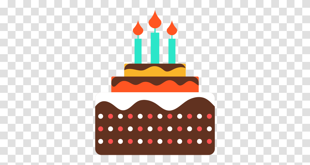 Three Candles Birthday Cake Icon, Texture, Dessert, Food, Polka Dot Transparent Png