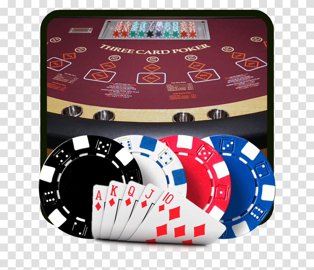 Three Card Poker Poker Chips Background, Gambling, Game, Slot Transparent Png