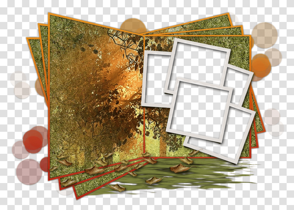 Three Cardbook Polaroid Floral Design, Monitor, Collage, Poster, Advertisement Transparent Png