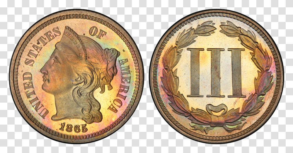 Three Cent Piece 1865 Pcgs Small Three Cent Piece, Money, Coin, Nickel, Clock Tower Transparent Png