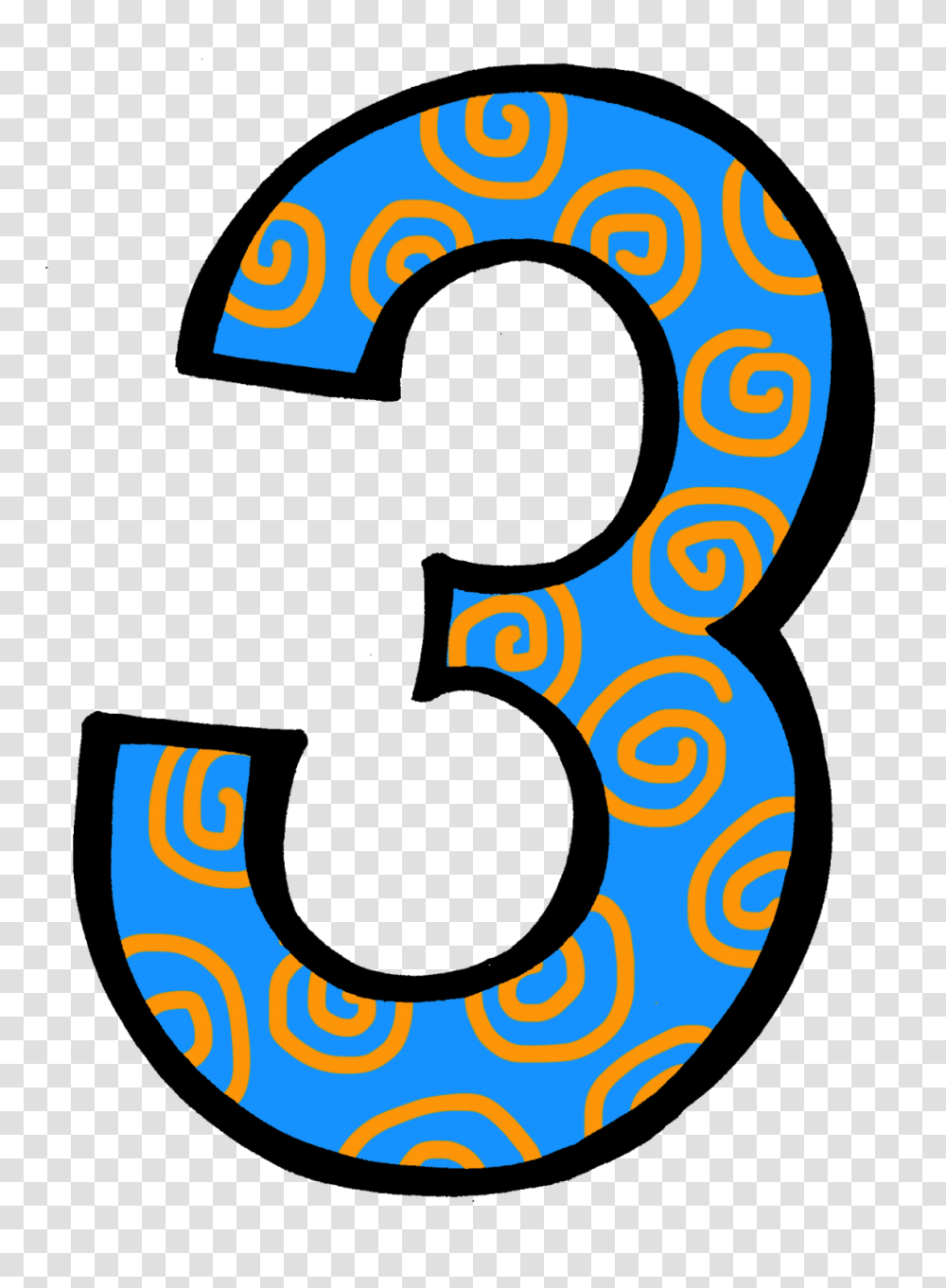 Three Clipart, Number, Alphabet Transparent Png