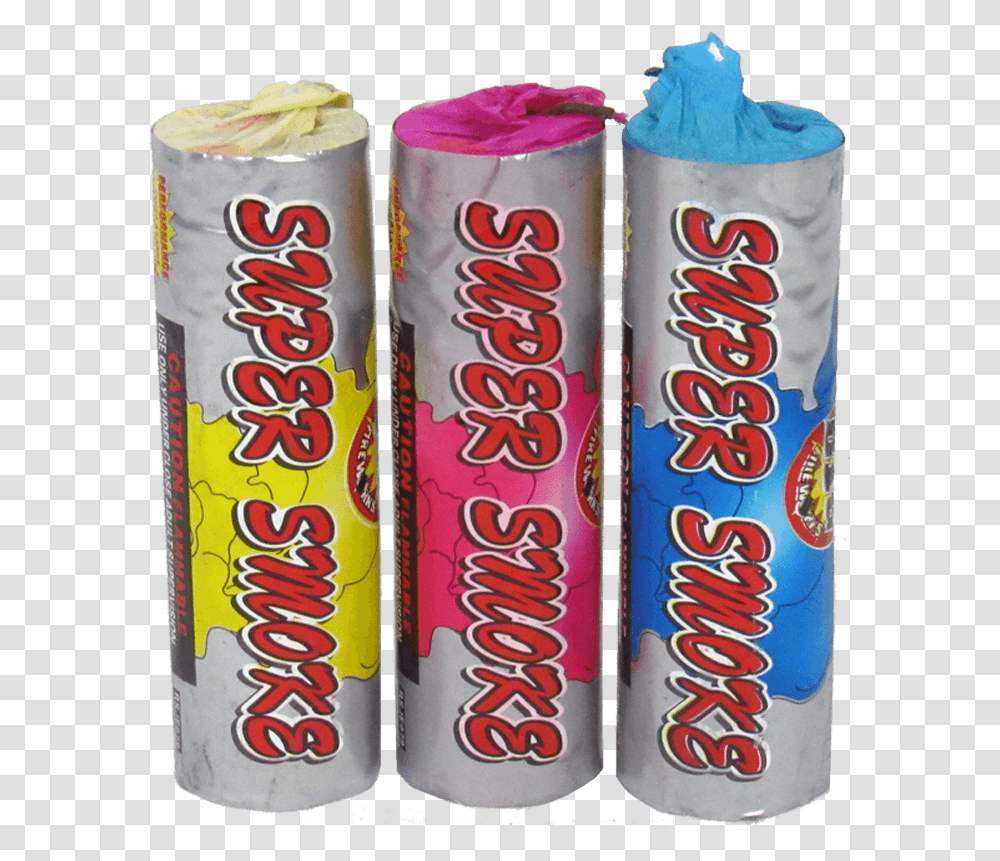Three Color Super Smoke Single Candle, Soda, Beverage, Drink, Tin Transparent Png
