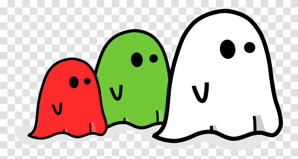 Three Colored Ghost Clip Arts For Web, Giant Panda, Bear, Wildlife, Mammal Transparent Png