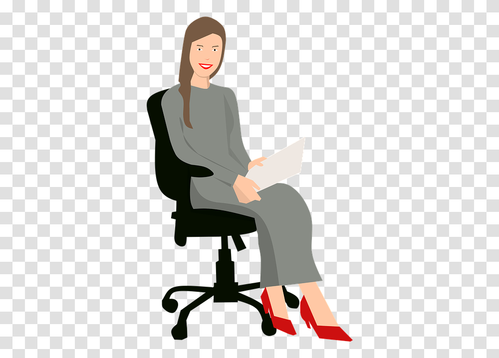 Three Common Problems With Office Chairs Reading A Letter, Person, Human, Sitting, Clothing Transparent Png