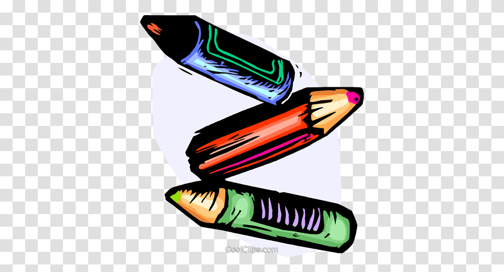 Three Crayons Royalty Free Vector Clip Art Illustration, Pencil, Weapon, Weaponry Transparent Png