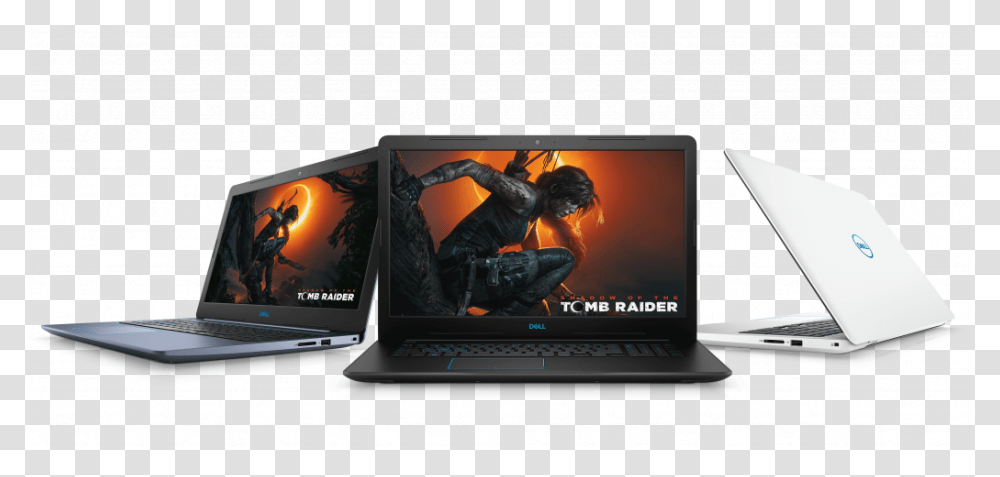 Three Dell Devices In Different Colors New Dell G3 17 Gaming, Pc, Computer, Electronics, Laptop Transparent Png