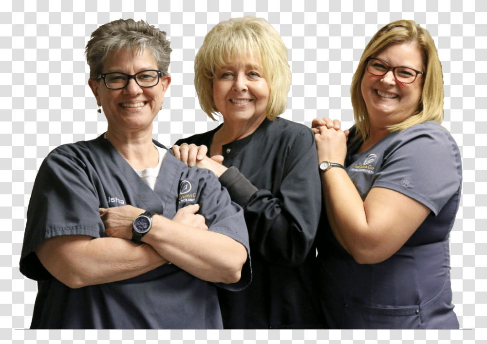 Three Dental Technicians Woman, Person, Blonde, Girl, Teen Transparent Png