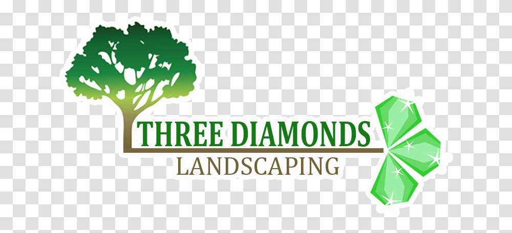 Three Diamond Landscaping Tree Silhouette Clip Art, Logo, Symbol, Text, Plant Transparent Png