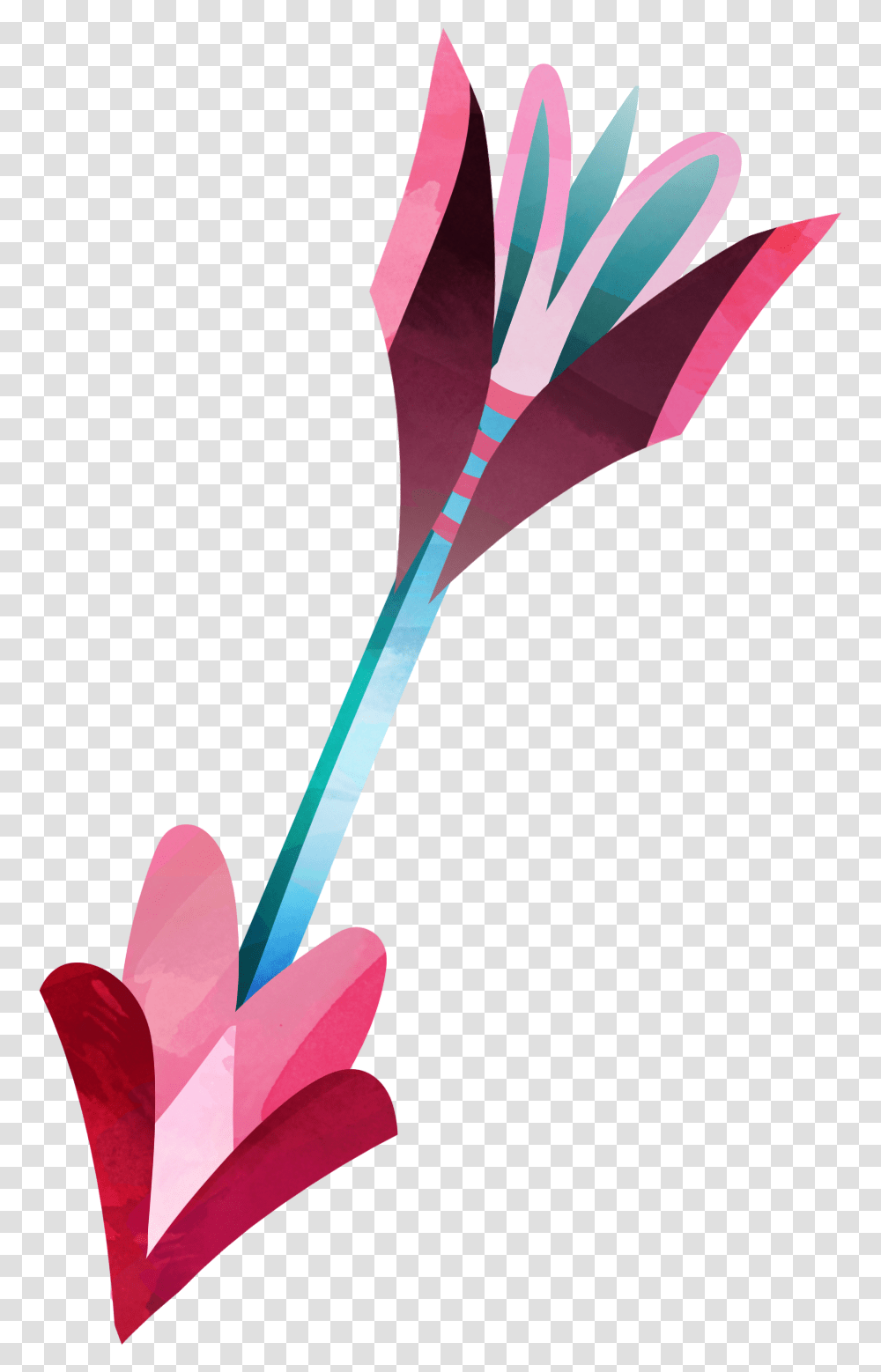 Three Dimensional Bow And Arrow Watercolor Cartoon Lawn Darts, Plant, Flower, Blossom, Scissors Transparent Png