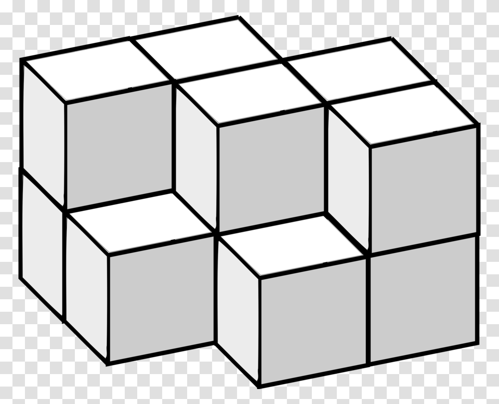 Three Dimensional Space Cube Line Computer Icons Toys Cube Clipart Black And White, Furniture, Rubix Cube, Crystal, Network Transparent Png