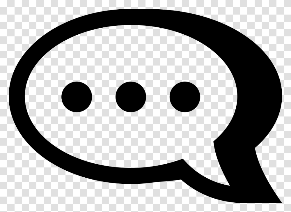 Three Dots In A Speech Bubble Svg Icon Free Download Speech Bubble Dot Dot Dot, Sea Life, Animal, Disk Transparent Png