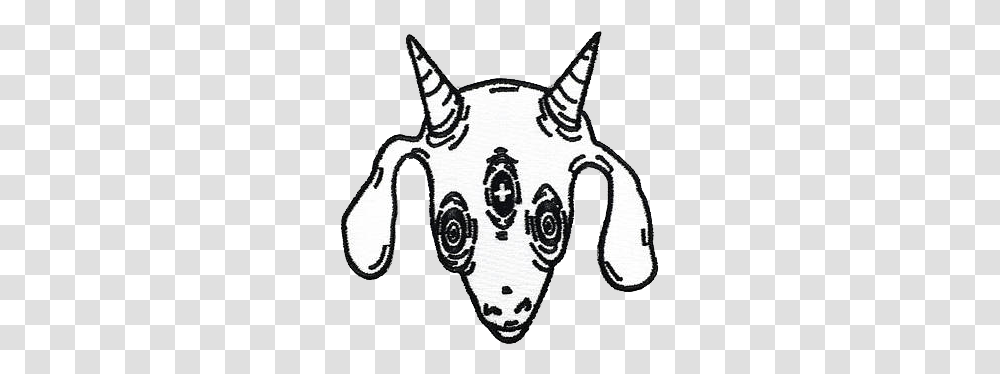 Three Eyed Goat Patch Sketch, Label, Doodle, Drawing Transparent Png