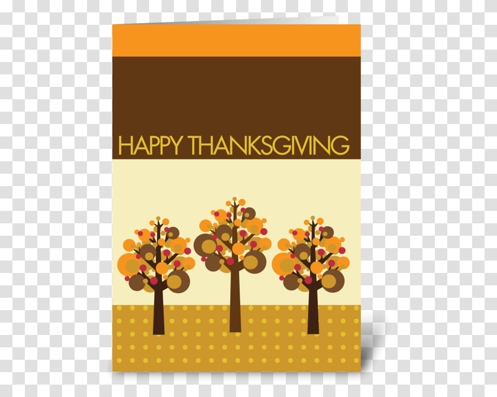Three Fall Modern Trees Greeting Card Greeting Card, Floral Design, Pattern Transparent Png