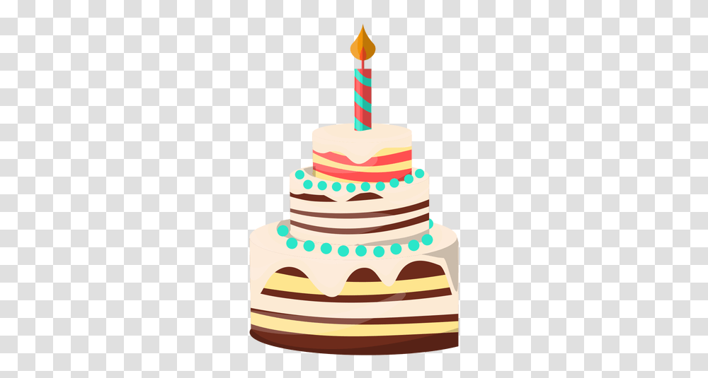 Three Floors Birthday Cake Illustration Birthday Cake, Dessert, Food, Wedding Cake Transparent Png