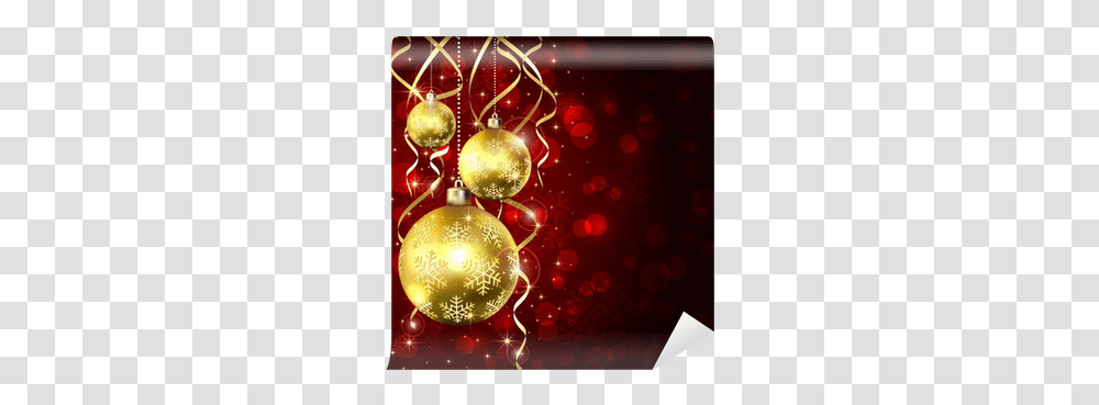 Three Golden Christmas Balls Wall Mural • Pixers We Live To Change Christmas Day, Lighting, Ornament, Graphics, Art Transparent Png