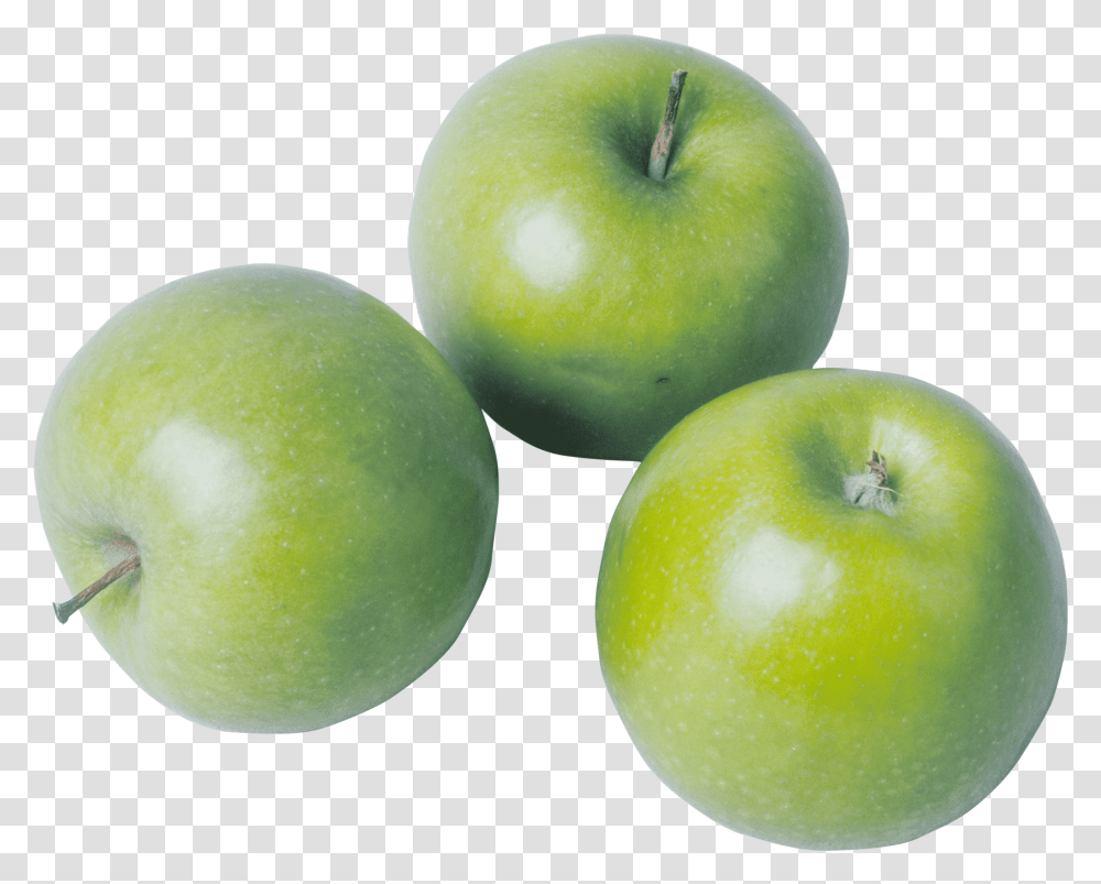 Three Green Apples Apple, Plant, Fruit, Food Transparent Png