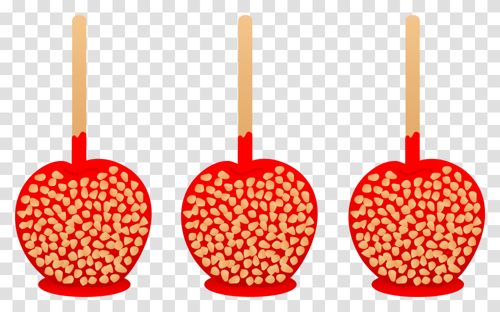 Three Halloween Candy Apples Caramel Apples Clipart, Plant, Food, Ornament, Fruit Transparent Png