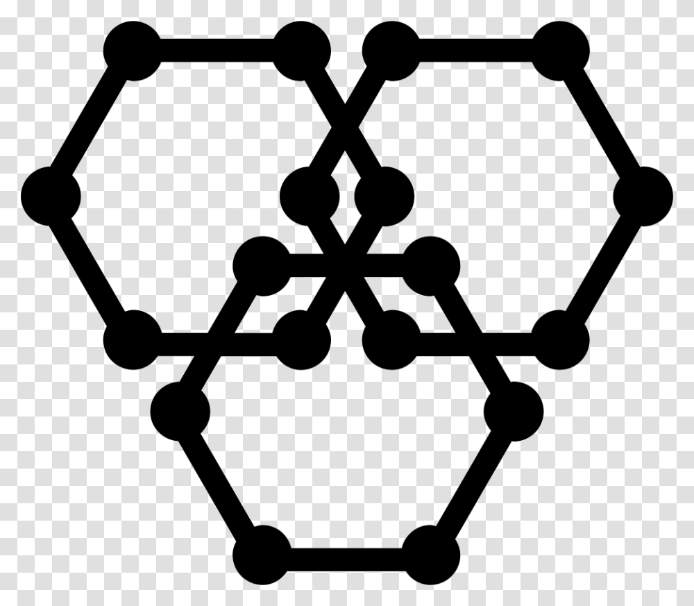 Three Hexagons Graphene Rectangular Unit Cell, Silhouette, Utility Pole, Stencil Transparent Png