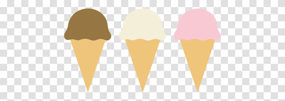 Three Ice Cream Cones, Dessert, Food, Creme, Person Transparent Png