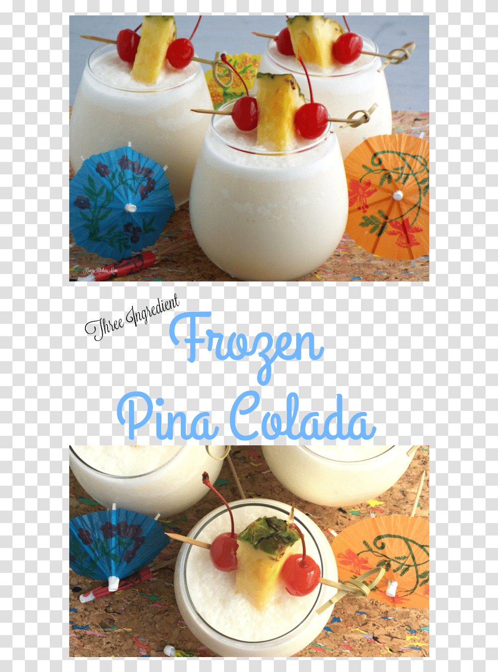 Three Ingredient Frozen Pina Colada Frozen Pina Colada, Milk, Beverage, Plant, Vase Transparent Png