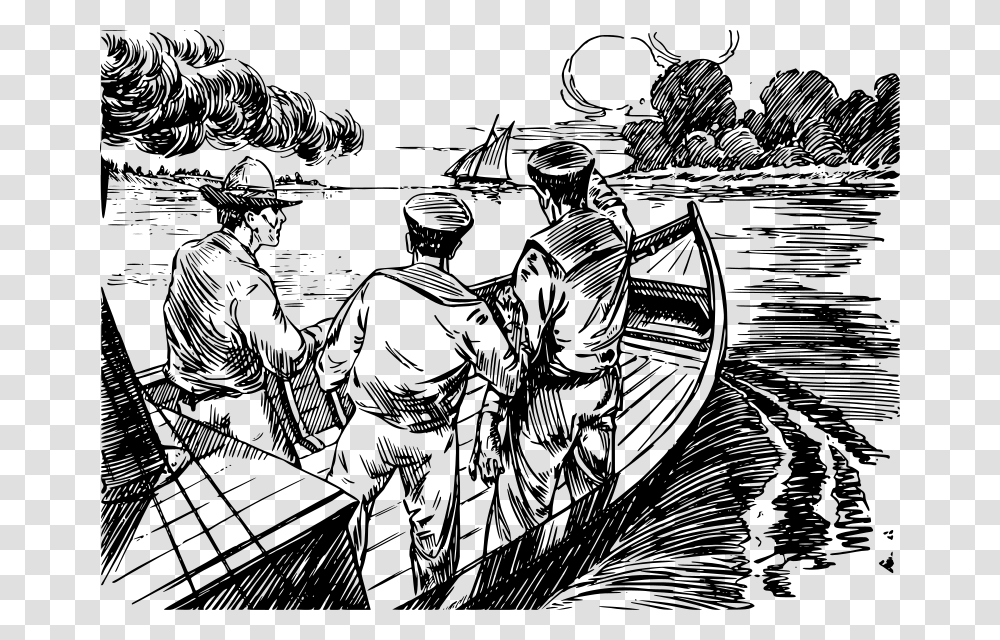 Three Men In A Boat Three Men In A Boat Chapter, Gray, World Of Warcraft Transparent Png