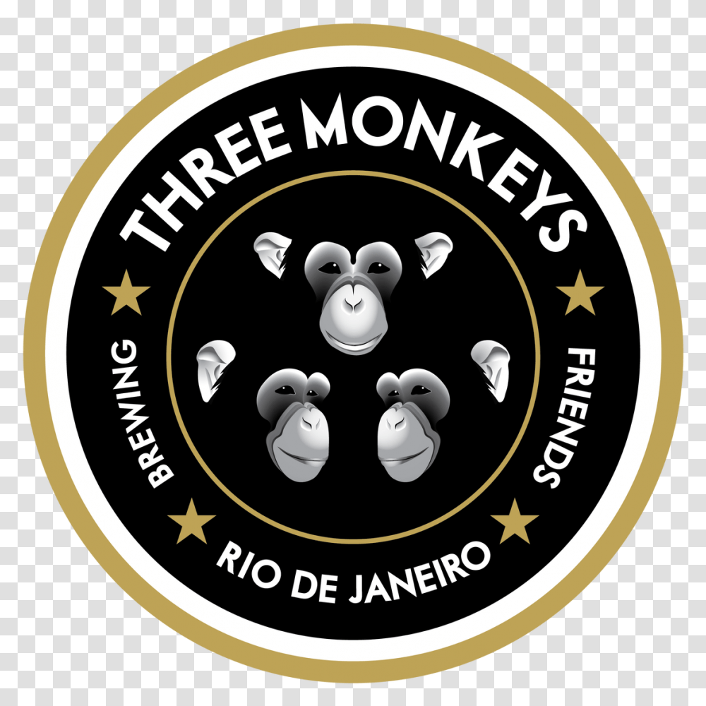 Three Monkeys Beer, Logo, Trademark, Label Transparent Png