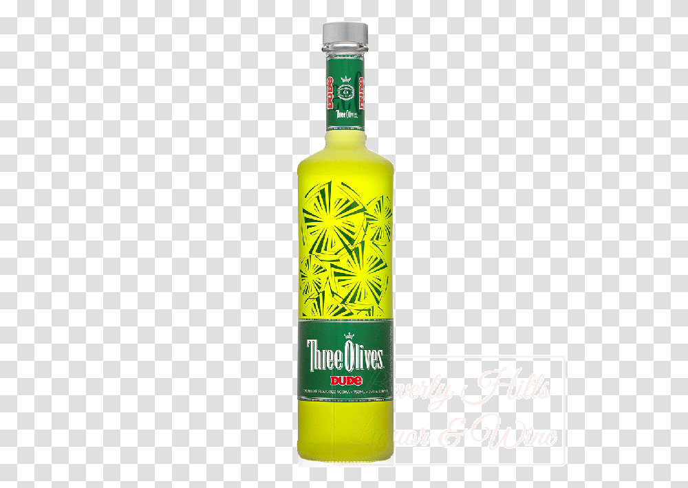Three Olives Dude Lemon Lime Flavored Vodka, Liquor, Alcohol, Beverage, Drink Transparent Png