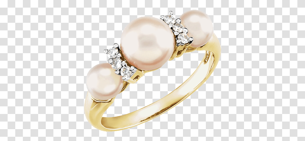 Three Pearl And Diamond Ring Three Pearl Rings, Accessories, Accessory, Jewelry Transparent Png